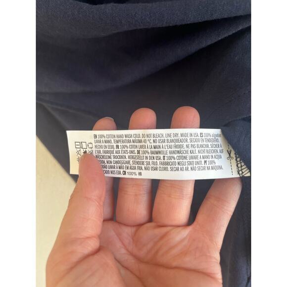 Grey Lab Woman Navy Blue Round Neck T-Shirt, Size Large - Picture 5 of 6